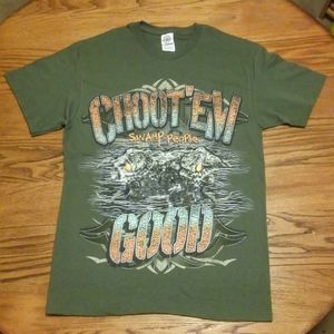 🐊 Swamp People Shirt Choot Em Good Shoot 🔫 💀 🐊 📺 Reality TV Louisiana Bayou